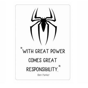 Ben Parker Spider-Man Responsibility Quote Magnet